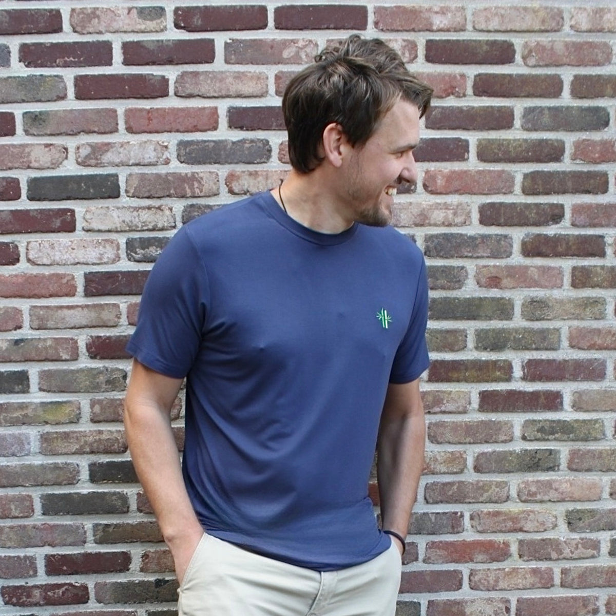Everyday bamboe T-shirt | Marineblauw