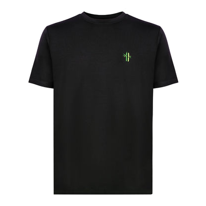 Front of Everyday Bamboo crew neck Shirt | Pitch Black - Robumi Lifestyle