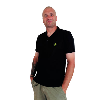 Athletic Fit Black Polo - Robumi Lifestyle