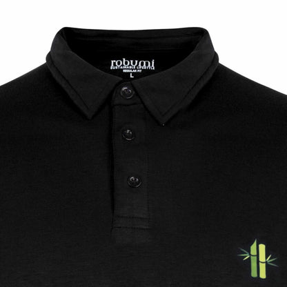 Athletic Fit Black Polo - Robumi Lifestyle