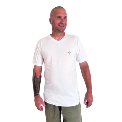 Everyday Bamboo V - neck | Bright White - Robumi Lifestyle